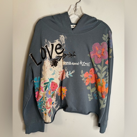 NATURAL LIFE FLORAL PRINT HOODED SWEATSHIRT SET - Picture 2 of 6